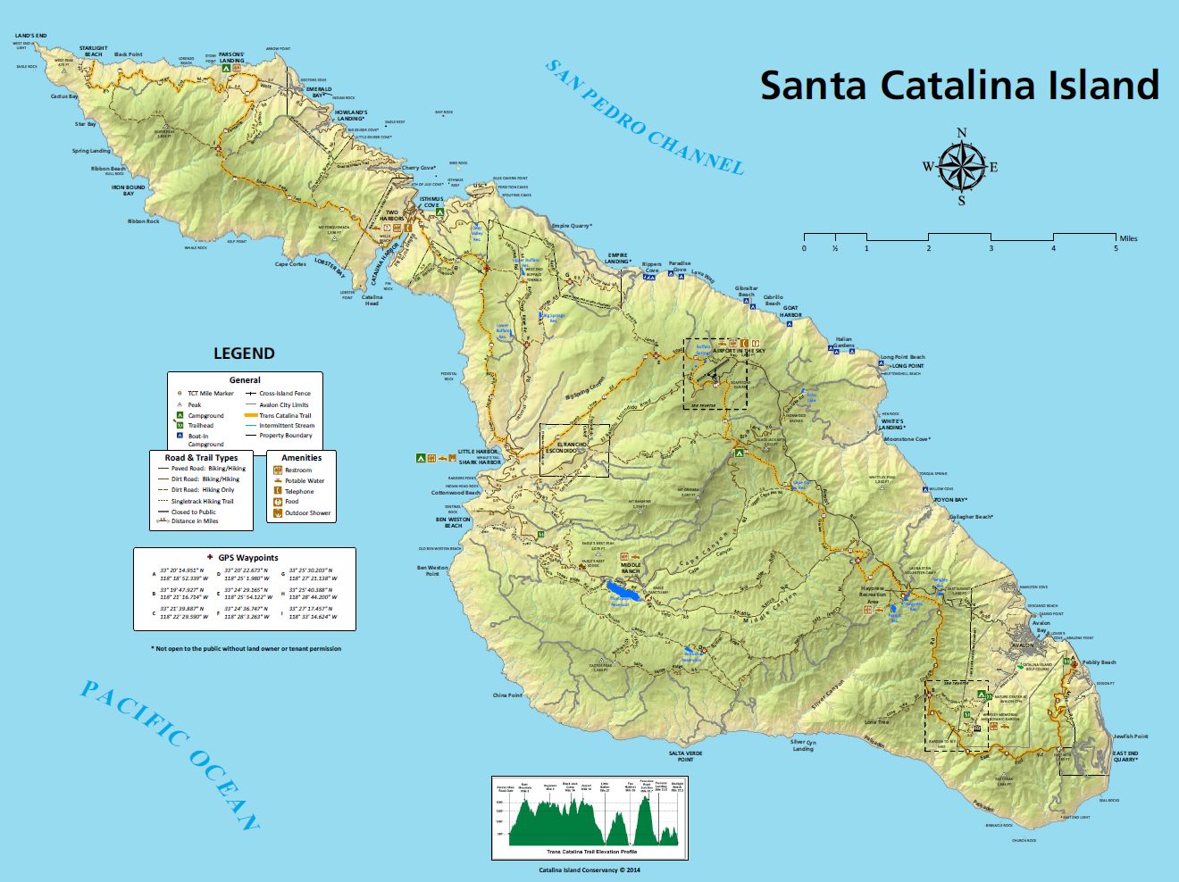 Trans-Catalina Trail Map Preview